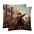 thumbnail image 1 of Columbus Day Inserts with Chair Pillow Covers - Set of 2, Unique Patterns, Various Sizes 16x16, 18x18, 20x20 Inches for Home Decor and Special Occasions, 1 of 6