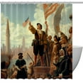 thumbnail image 1 of Columbus Day Waterproof Shower Curtain Sets with Hook, Printed Design - Bathroom Decoration - 3 Piece Set, 1 of 6