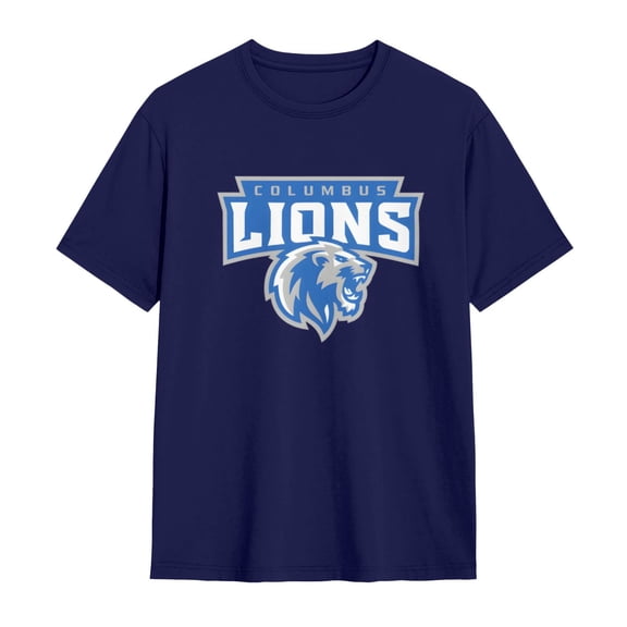 Columbus Lions Tshirt Basic Short Sleeve Cotton Shirt