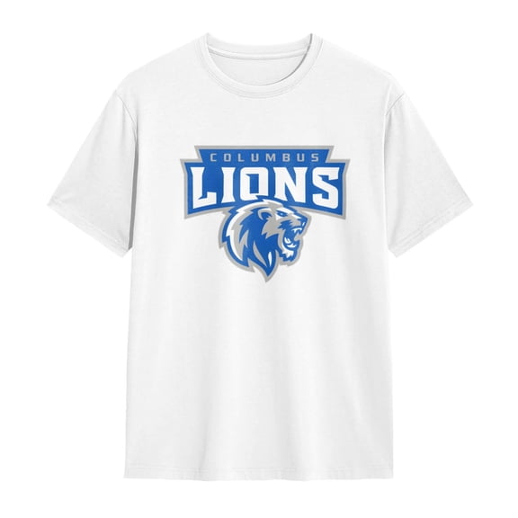 Columbus Lions Tshirt Basic Short Sleeve Cotton Shirt