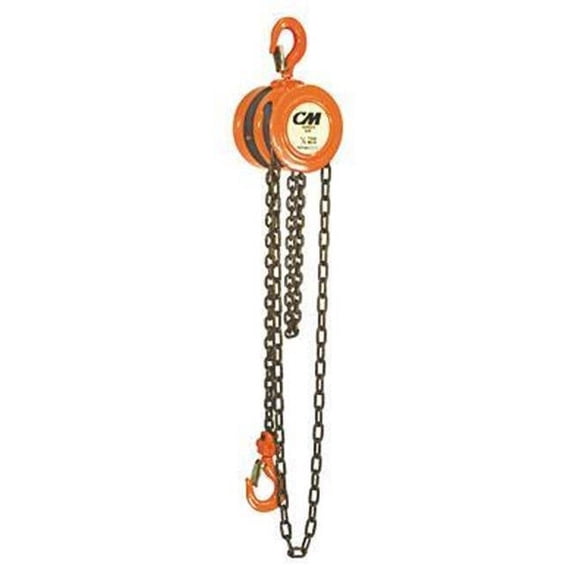 Columbus Mckinnon 175-2256A 1 Ton Series 622 Hand Chain Hoist, 10 ft. Lift