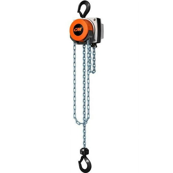 Columbus Mckinnon B1299750 1 Ton Hurricane 360 deg Hand Chain Hoist with 15 ft. Lift