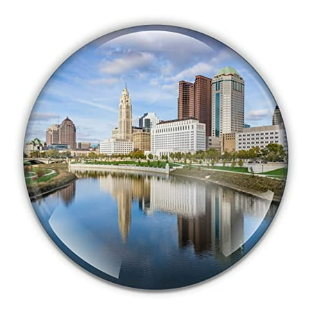 Columbus Ohio Paperweight in Gift Box, 3 Inch Crystal Dome, Perfect for House Warming Gift