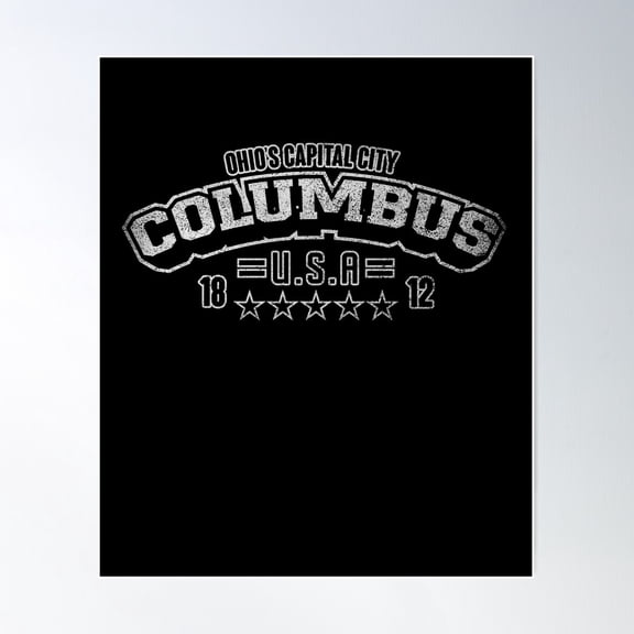 Columbus, Ohio'S Capital City Poster Wall Art, Modern Wall Decor For Living Room Bedroom, 24x36 UNFRAMED