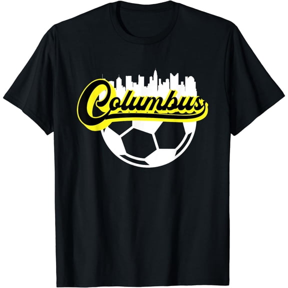 Columbus Ohio Soccer Apparel City Skyline Futbol T-Shirt