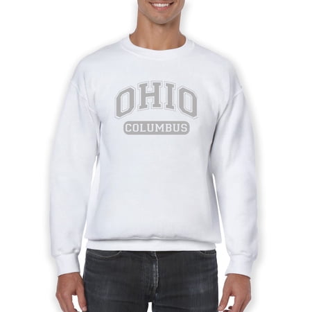 Columbus, Ohio Text Men Sweatshirt, Male Medium