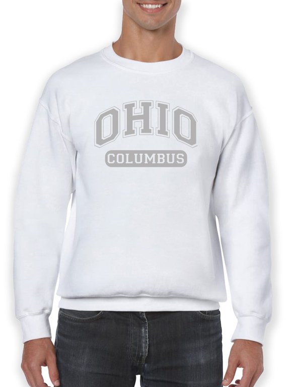 Columbus, Ohio Text Men Sweatshirt, Male Medium