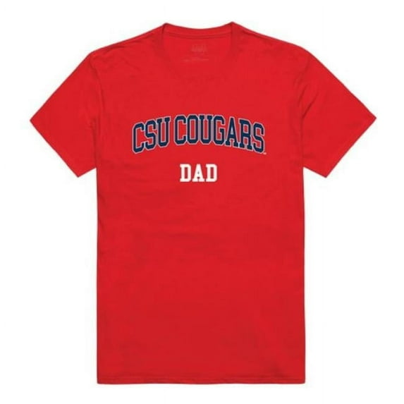 Columbus State University Cougars College Dad T-Shirt, Red - Extra Large