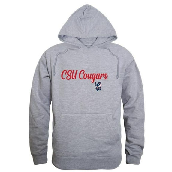 Columbus State University Cougars Script Hoodie, Heather Grey - Medium