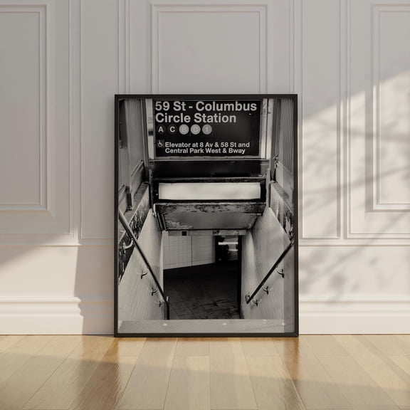 Columbus Station NYC Subway Poster Unframed Paper Print