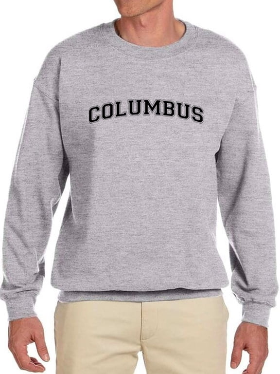 Columbus, Text Men Sweatshirt, Male 3X-Large