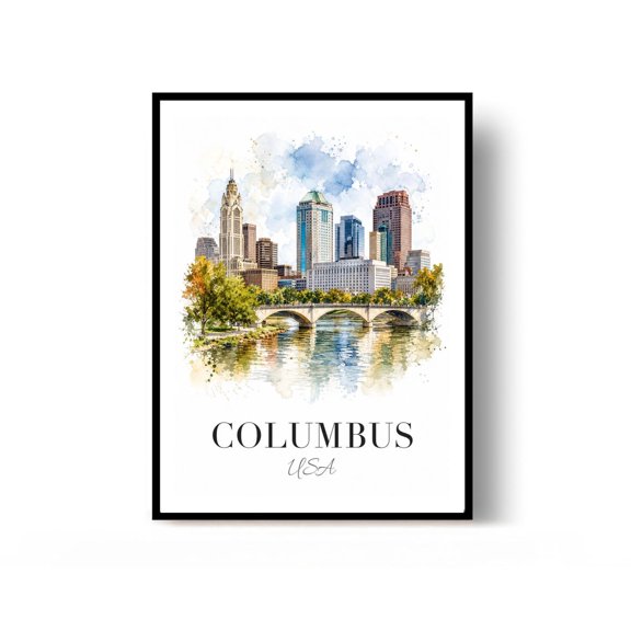 Columbus Usa Travel Wall Decor