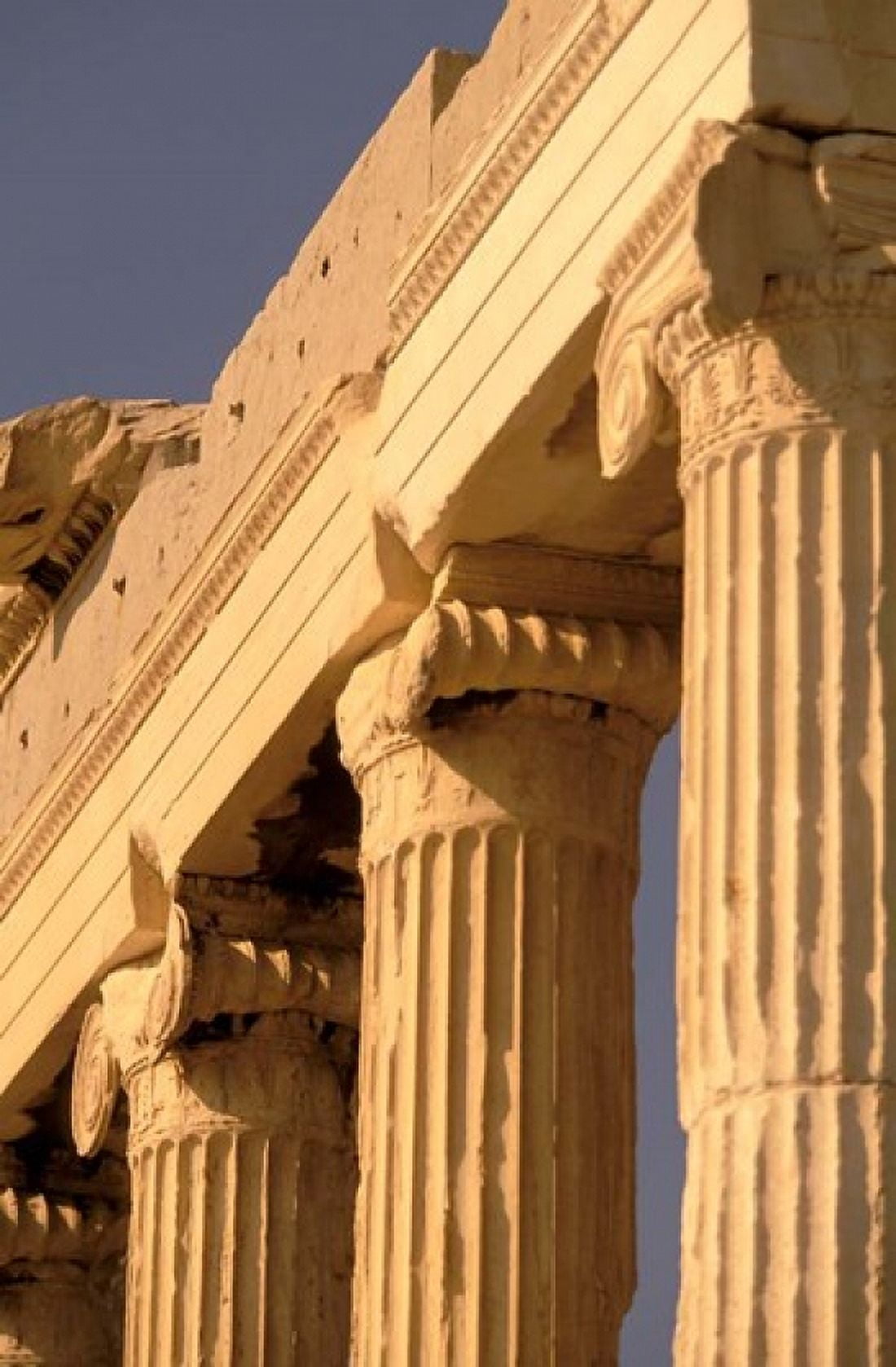 Column Detail The Acropolis Attica Athens Greece Canvas Art - Walter Bibikow DanitaDelimont (23 x 35)