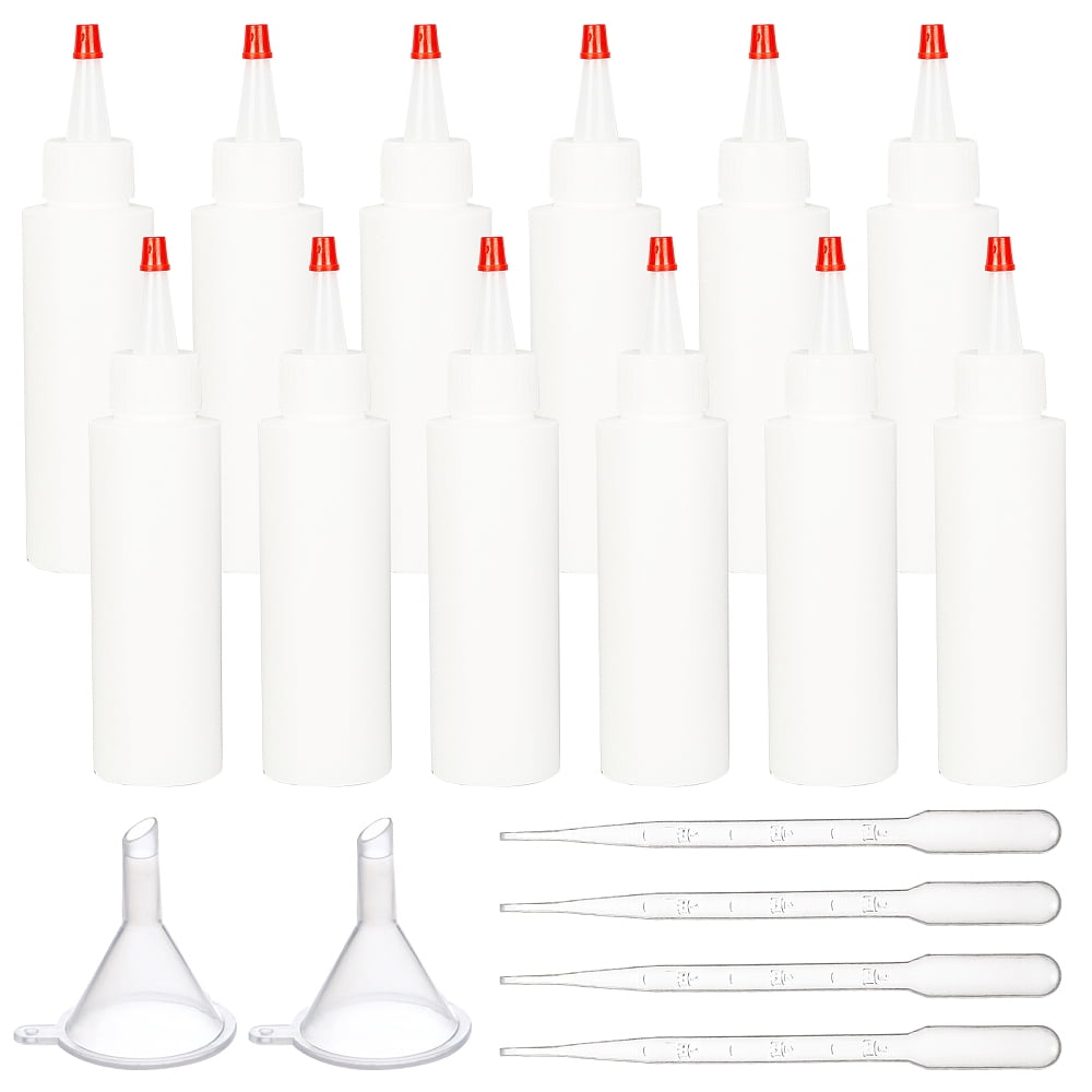 Column PE Plastic Squeeze Bottle Liqiud Bottle with Plastic Funnel ...