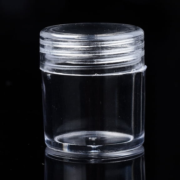 Column Polystyrene Bead Storage Container for Jewelry Beads Small Accessories Clear 2.85x2.5cm Inner Diameter: 2cm