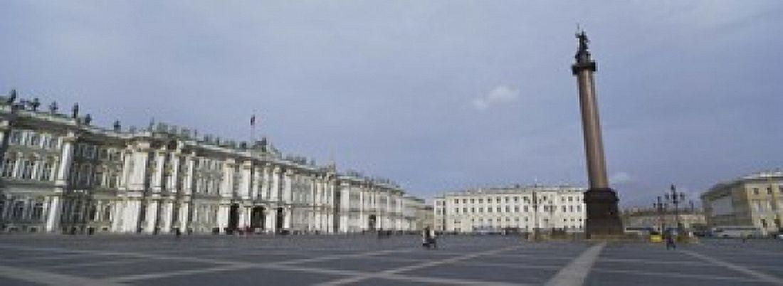 Column in front of a museum State Hermitage Museum Winter Palace Palace Square St Petersburg Russia Canvas Art - Panoramic Images (18 x 7)