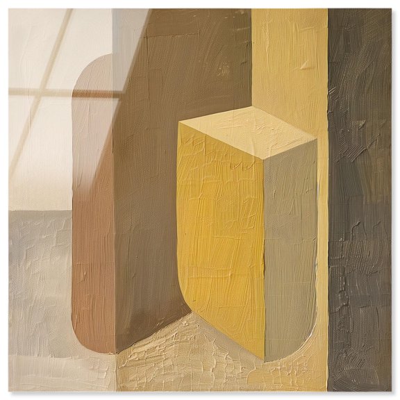 Columnar Forms I Acrylic Print Boho Abstract Art by Art Remedy, Ready to Hang, 16 x 16