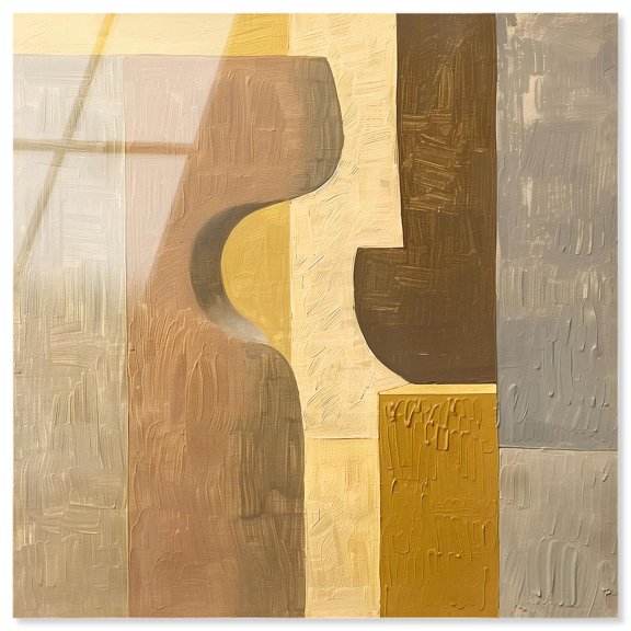 Columnar Forms II Acrylic Print Boho Abstract Art by Art Remedy, Ready to Hang, 16 x 16