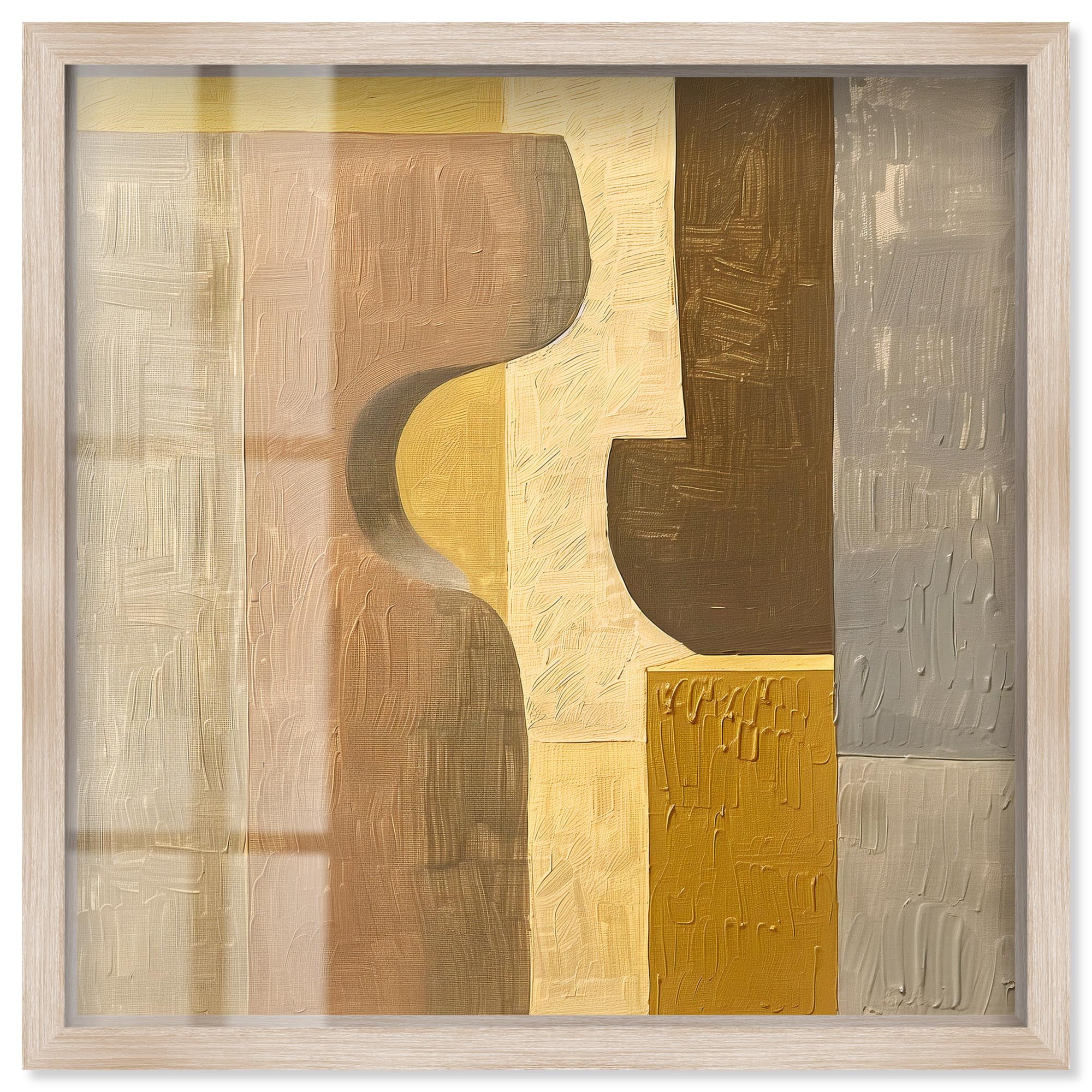 Columnar Forms II Shadowbox Print Boho Abstract Art by Art Remedy ...