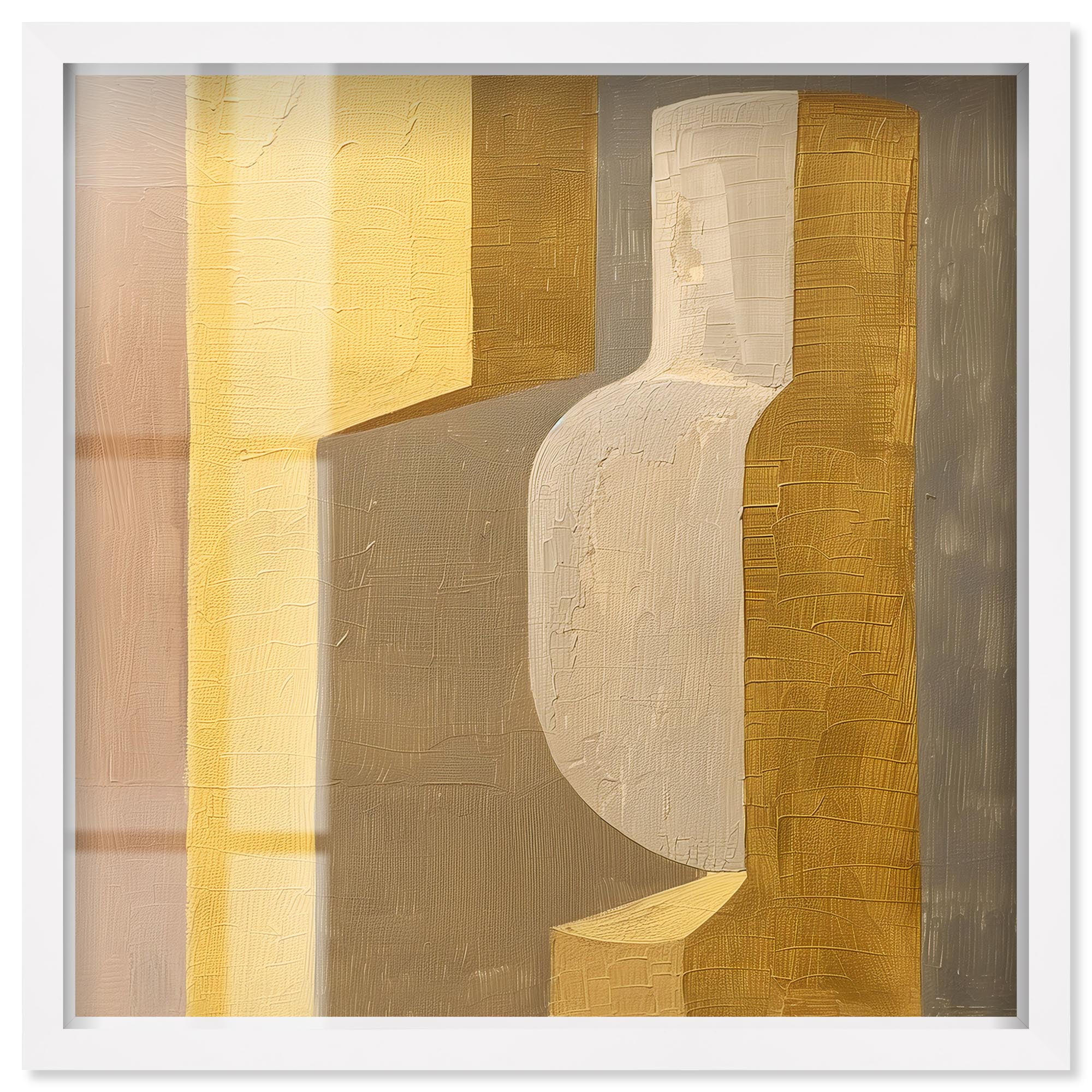 Columnar Forms III Shadowbox Print Boho Abstract Art by Art Remedy ...