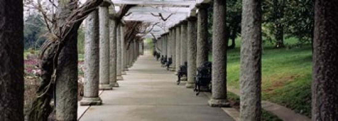 Columns Along A Path In A Garden Maymont Richmond Virginia USA Canvas Art - Panoramic Images (18 x 7)