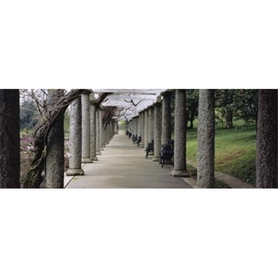 Columns Along A Path In A Garden Maymont Richmond Virginia USA Poster Print by - 36 x 12