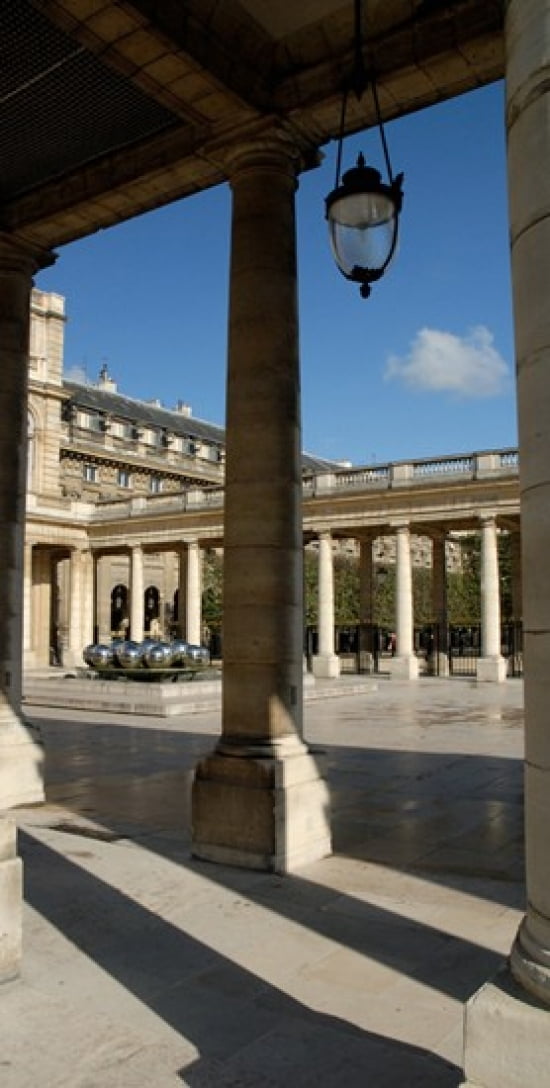 Columns in a palace Palais Royal Paris France Canvas Art - Panoramic Images (24 x 12)
