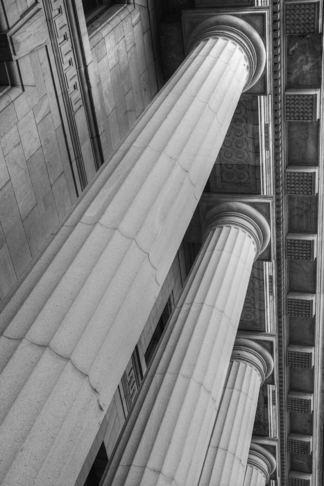 Columns on Quebec court of appeals building Montreal Quebec Canada Canvas Art - David Chapman Design Pics (12 x 19)