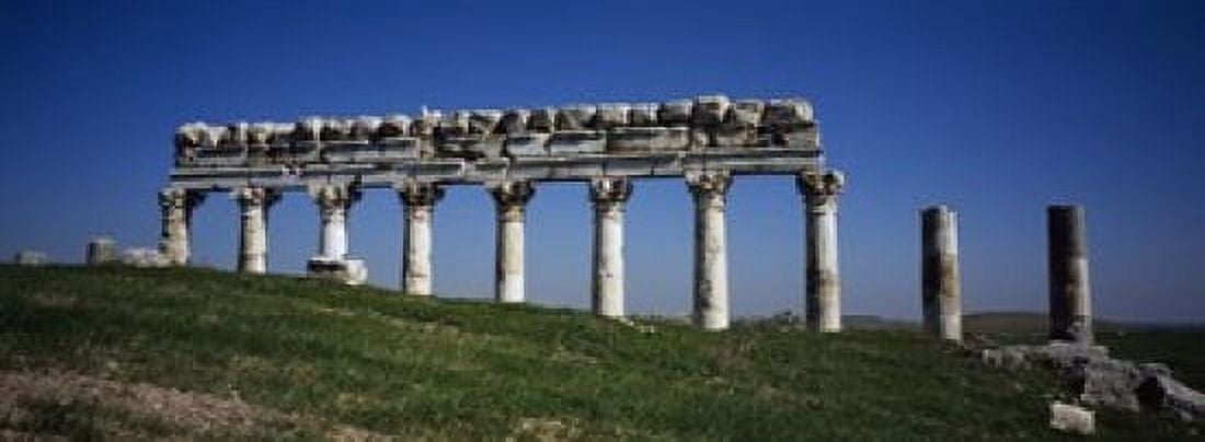 Columns on a landscape Apamea Syria Canvas Art - Panoramic Images (18 x 7)