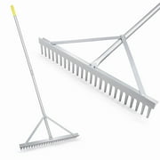 Colwelt 24  Aluminum Landscape Rake with 68" Handle