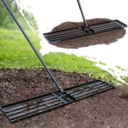 Colwelt 45 x 10 inch Heavy Duty Steel Garden Rake with Long Handle