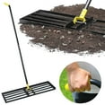 thumbnail image 1 of Colwelt Lawn Leveling Rake 31''×10'', Hefty Lawn Leveler Rake for Grass Soil, Leveling Rake for Lawn with 72'' Ergonomic Curved End Grip Long Handle, Levelawn Tool Leveling Soil, 1 of 9