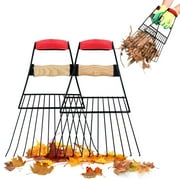 Colwelt Steel Leaf Scoops and Claws, Rugged Steel Leaf Scoop for Lawn and Garden Cleanup, Large Sized Leaf Grabber for Larger Pickup CapabilitiesSteel, not Plastic