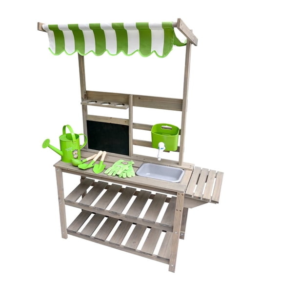 Colwelt Wooden Explore Potting Bench, Garden Potting Table for Kids, A Garden Station to Grow Your own Vegetables, Plants and Flowers, Ideal for Kids Ages 3+