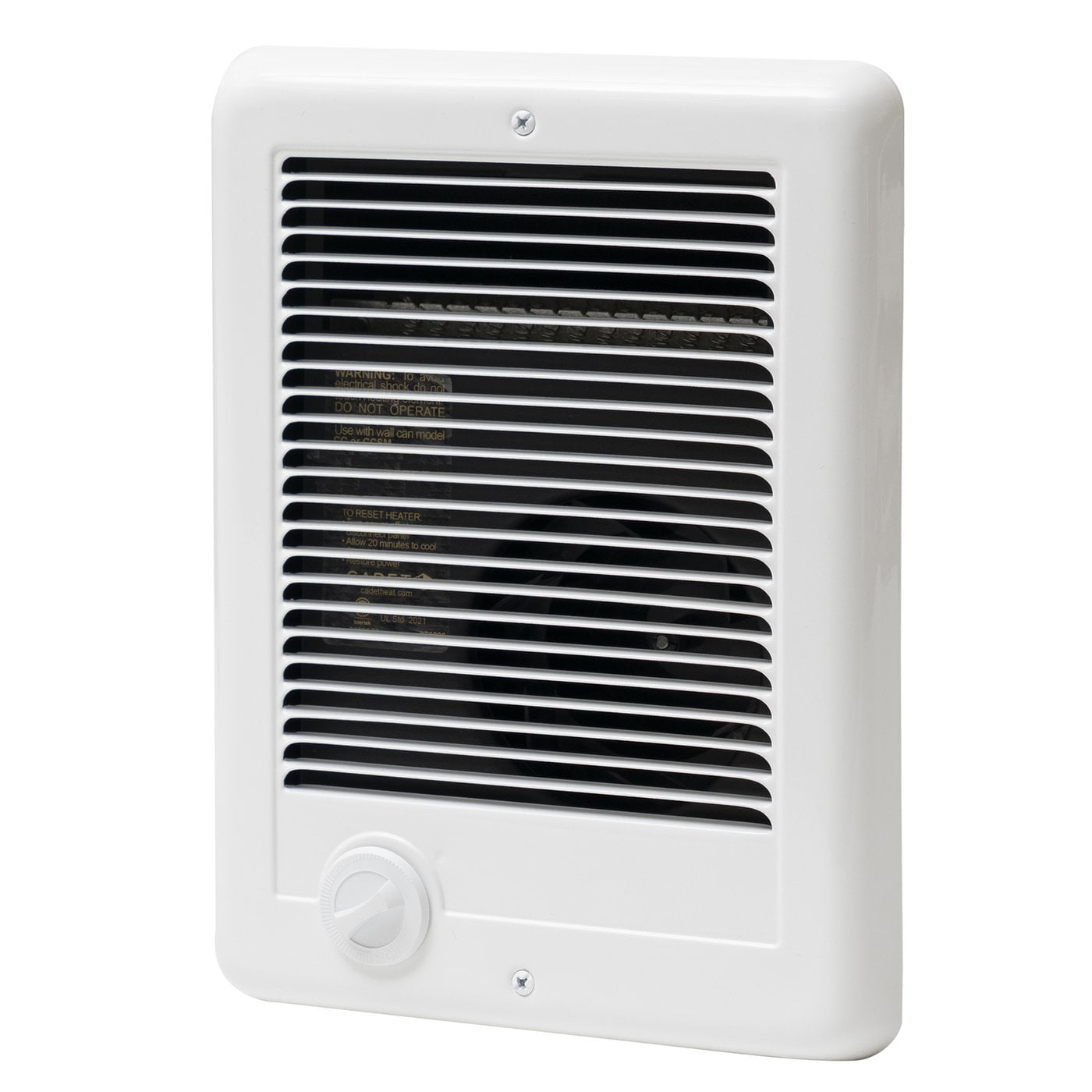 White Electric Wall Heater with Adjustable Thermostat
