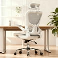 thumbnail image 1 of LUCKLIFE Office Chair High Back Mesh Swivel Ergonomic Chair with Armrests, White, 1 of 7