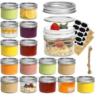 3.4oz Mini Jars Glass, 1 Pack Glass Small Jars with Lids for Honey, Spice,  Jam, Candle, Baby Showers, Small Mason Jars for DIY Gift, Wedding, Party,  Shower Favors 