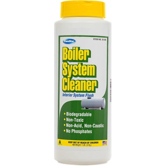 ComStar Boiler System Cleaner, Removes Dirt, Grease, Oil & Sludge, Non-Toxic, Ideal for Boiler Heating & Snow Melt Systems,Interior System Flushing, 1 Pound(35-200)