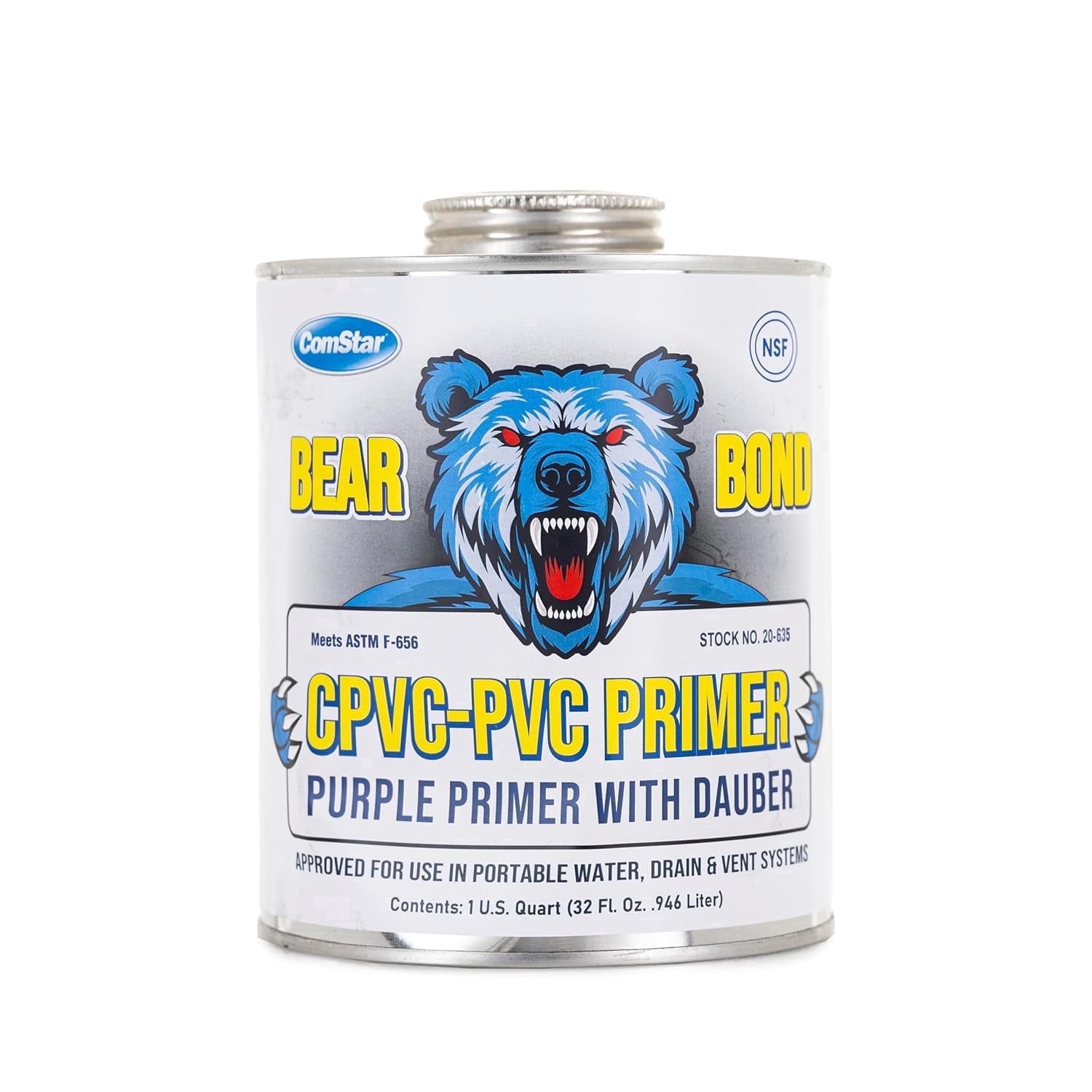 ComStar CPVC-PVC Primer, 1 Quart, Low V.O.C. High-Tech Surface ...