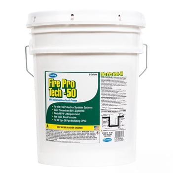 ComStar Fire Pro Tech-50, 5 Gallons, Glycerin-Based Anti-Freeze for CPVC Sprinkler Systems, Non-Toxic, Non-Corrosive, Ready to Use, Provides -43°F Ultra Low Temp Protection (35-763)