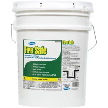 ComStar Fire Safe, 5 Gallon, Glycerin-Based Anti-Freeze for Wet Fire Protection Sprinkler Systems, Ready to Use, -15°F Flow Protection, -50°F Burst Protection, Non-Toxic & Non-Corrosive (35-765)