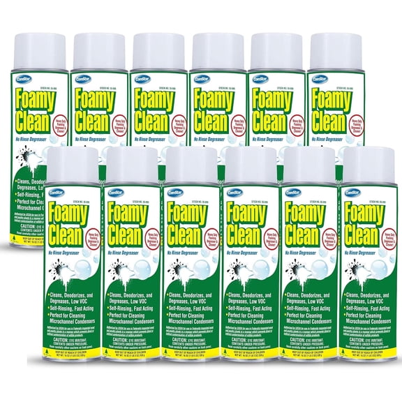 ComStar Foamy Clean,16 Ounces, No-Rinse Degreaser & Coil Cleaner, Deodorizes with a Fast Breaking Foam, Non-Corrosive, Made In USA (55-099)
