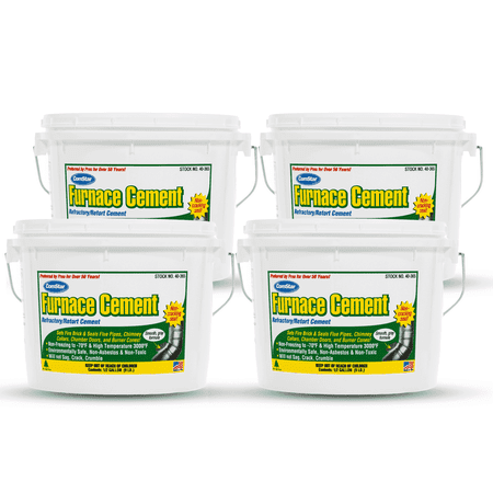 ComStar Furnace Cement 1/2 gal RTU Refractory & Retort, 3000F High Temp 4PC