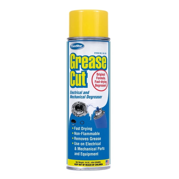 ComStar Grease Cut 16 oz Heavy-Duty Aerosol Degreaser, Self-Rinsing Engine