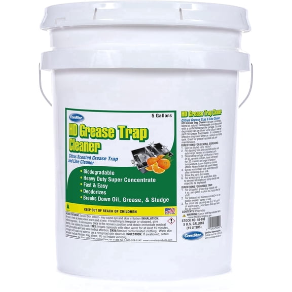 ComStar HD Grease Trap Cleaner 5 gal Concentrated Citrus Scent Degreaser