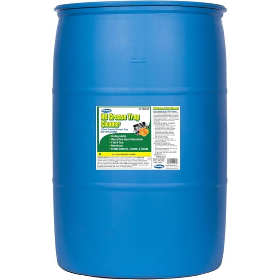 ComStar HD Grease Trap Cleaner, 55 Gallon, Concentrated Citrus Scent Degreaser, Powerful Grease Trap & Line Cleaner, Removes Oil, Dirt, & Residue, Multipurpose Commercial & Household Use (55-091)