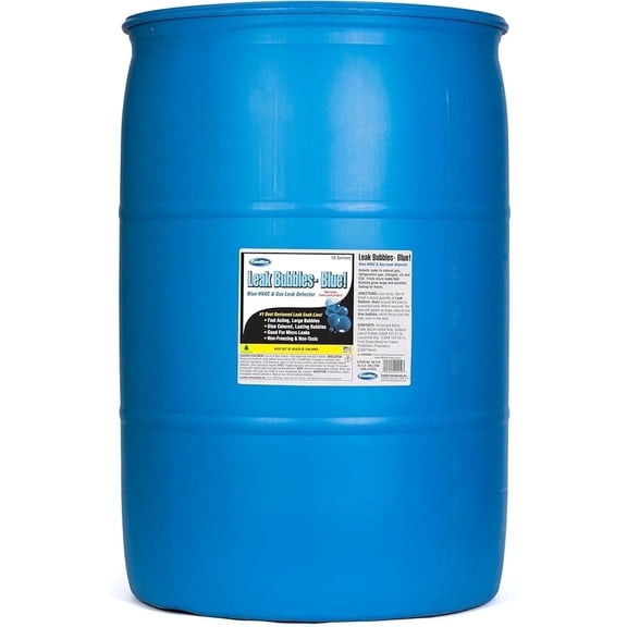 ComStar Leak Bubbles Blue HVAC & Gas Detector, 55 Gallon, Fastest-Acting Leak Detector in Today's Market - Safe, Non-Corrosive, Long-Lasting Bubbles & Detects Micro Leaks, Made in USA (90-210)