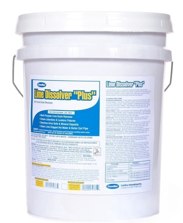 ComStar Lime Dissolver Plus,  5 Gallons, No Fume Scale Remover, Powerful Lime & Scale Cleaner for Cooling Towers, Boilers, Coils, Urinals, Toilets, Ice Machines, Lab Equipment (30-361)