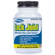 ComStar Lock Joint Blue Pipe Joint Sealant,1/4 Pint, Leak-Proof NPT Thread Connections, Works on Metal & Plastic Pipes, High Temperature & Pressure Resistant, Lubricates & Seals Gaskets 10-615