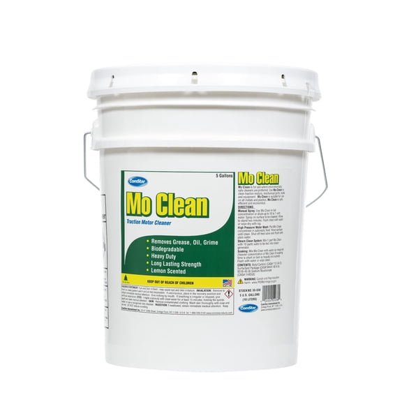 ComStar Mo Clean, Water Soluble Traction Motor Cleaner, Heavy-Duty Mechanical Parts Cleaner, Biodegradable, Non-Toxic, Removes Grease, Industrial-Grade for Train Motors & Machinery, 5 Gallons